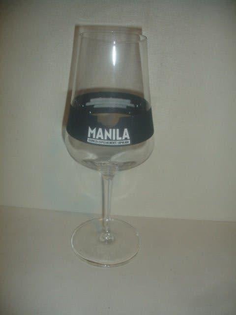 Bierglas Manila Cerveza Especialemente voor € 1,00, Ophalen of Verzenden, Zo goed als nieuw, Bierglas