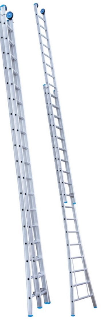 Ladder 2x18, Doe-het-zelf en Bouw, Ladders en Trappen, Ophalen, Zo goed als nieuw, Ladder