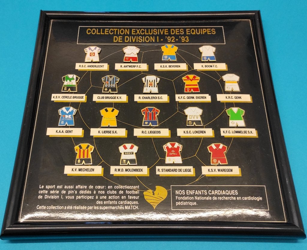 1992-93 complete collectie pins football voetbal belgië, Verzamelen, Ophalen of Verzenden