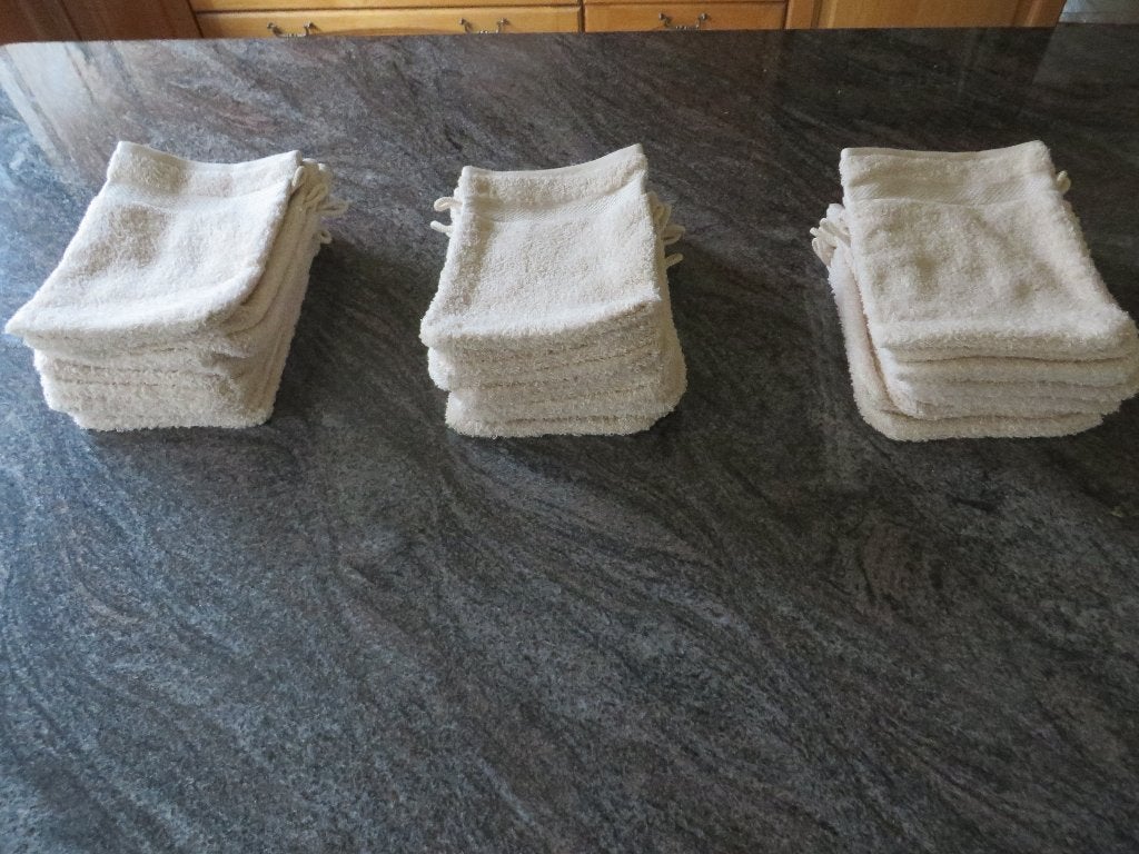 Gants de toilette 100 % coton, Enlèvement