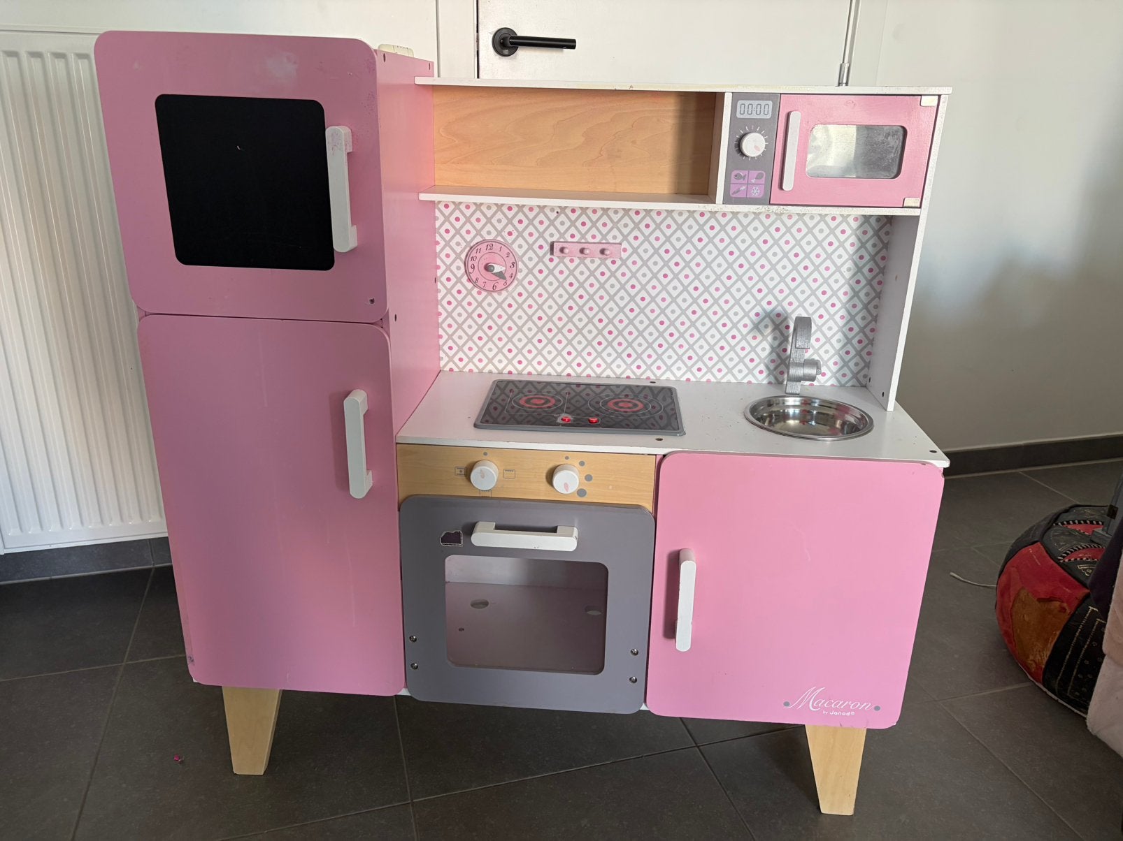 Cuisine Macaron van Janod+accessoires, Ophalen, Gebruikt, Speelkeuken