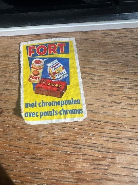 Fort luciferdoos etiket label met chromopunten, Gebruikt, Info@forthchr.lb, Ophalen of Verzenden, Fort