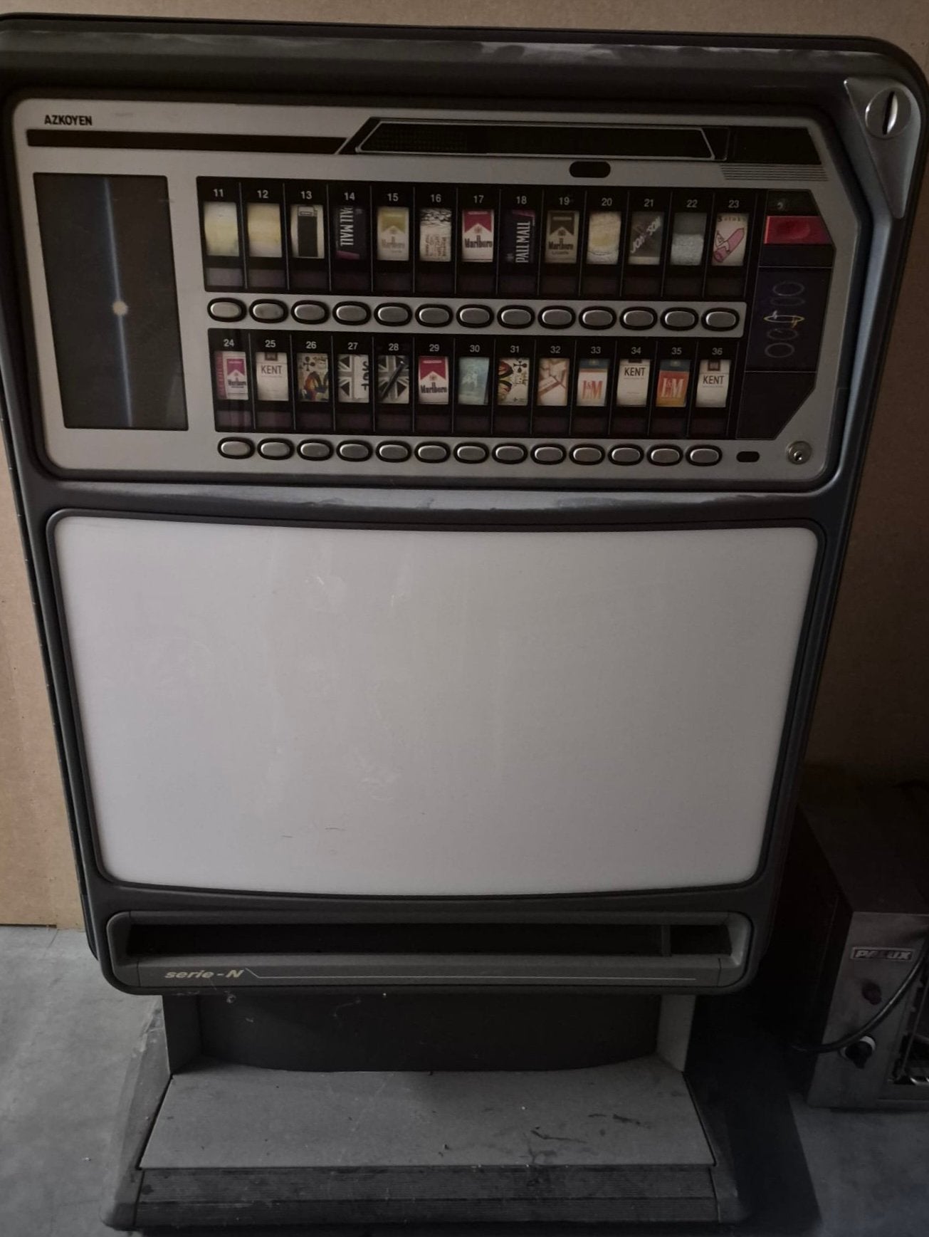 Vintage sigaretten automaat Azkoyen, Verzamelen, Automaten | Jukeboxen, Ophalen, Zo goed als nieuw