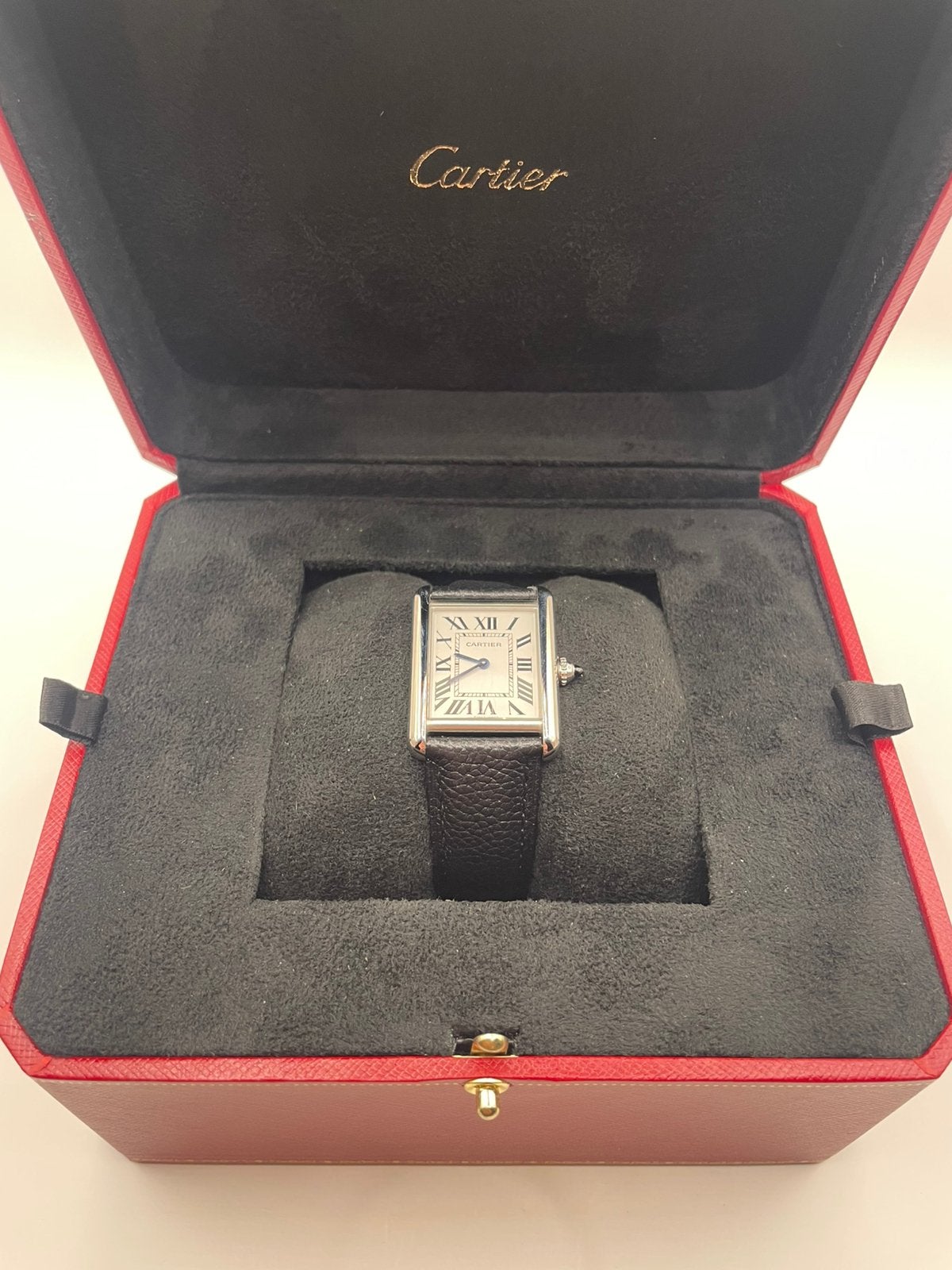 Cartier Tank must - WSTA0041 - topstaat - unisex, Overige merken, Leer, Staal, Polshorloge