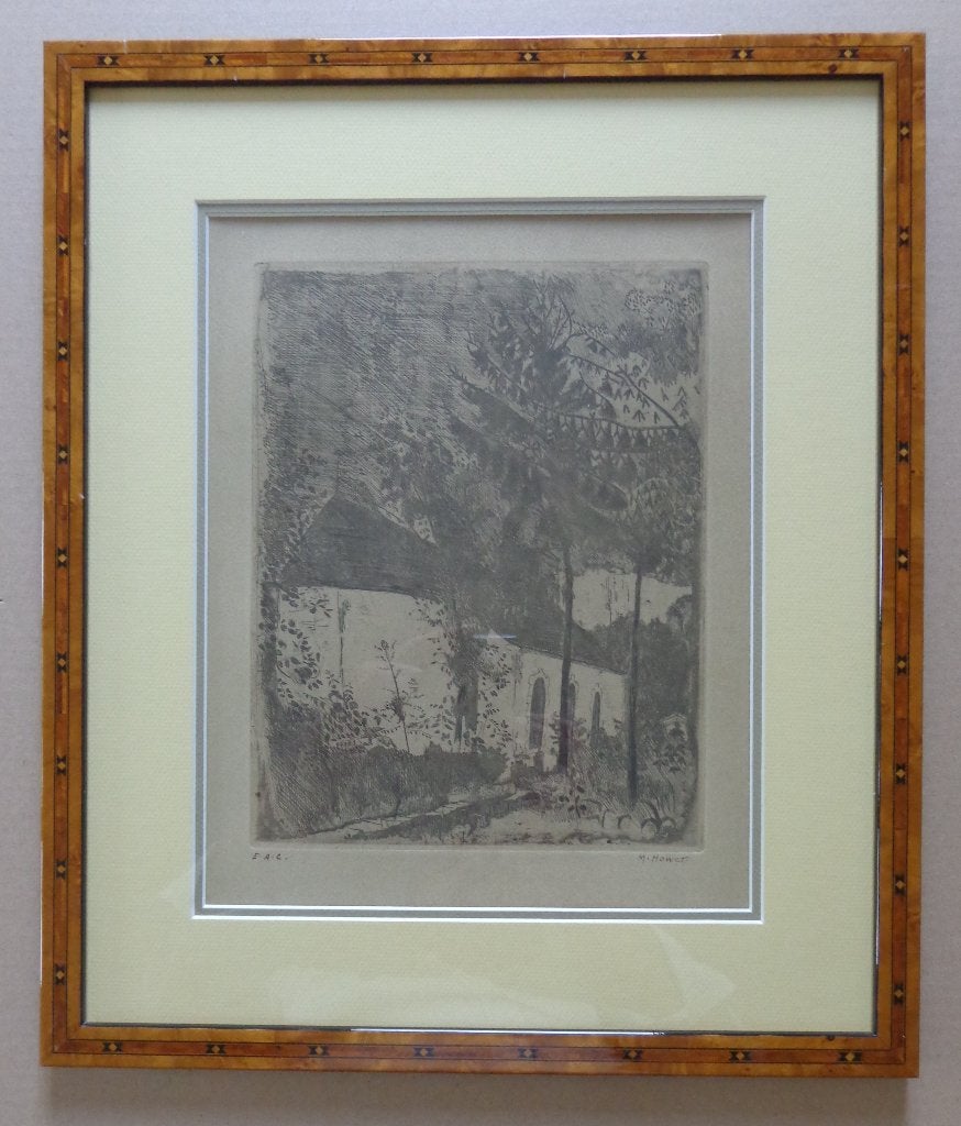 MARIE HOWET / CUGNON SUR SEMOIS / ZW-W ETS / 47x40cm / KADER, Antiquités & Art, Art | Lithographies & Sérigraphies, Numéroté, Enlèvement ou Envoi