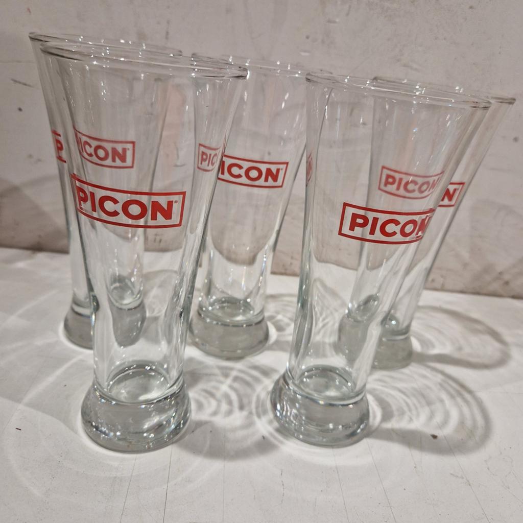 Lot van 5 picon glazen,  inhoud ca 30cl, Enlèvement ou Envoi, Comme neuf, Verre ou Verres
