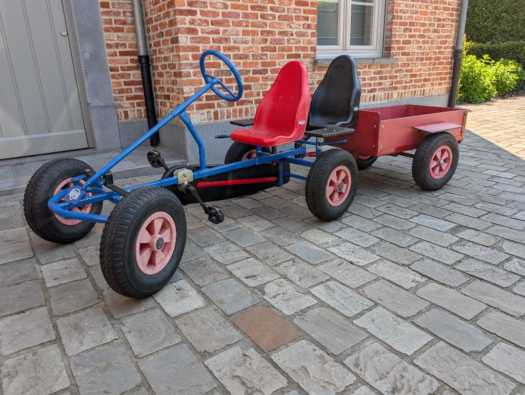 Berg gocart duozit met remorque, Enfants & Bébés, Jouets | Extérieur | Go-cart & Cuistax, Enlèvement, Comme neuf, Berg, Avec chariot ou remorque