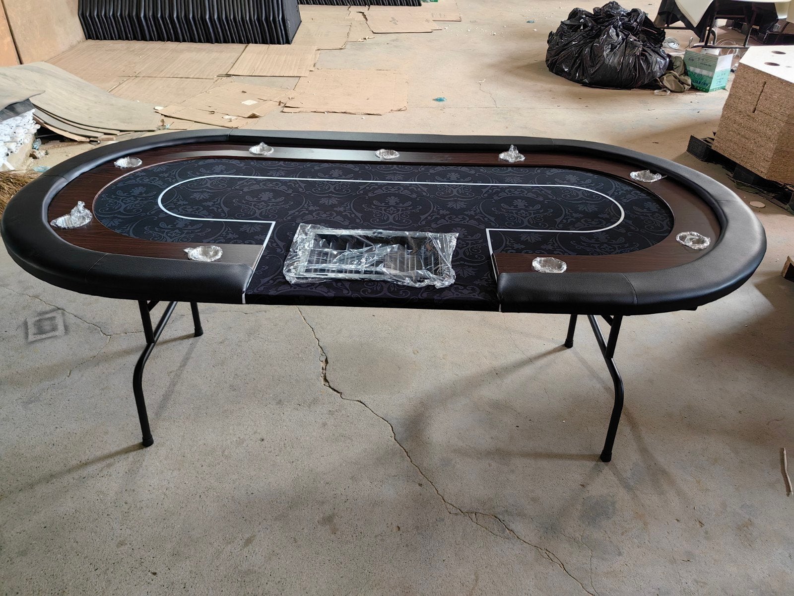 Nieuwe pokertafels met en zonder  tray 84 of 96 inch, Hobby en Vrije tijd, Gezelschapsspellen | Kaartspellen, Nieuw, Vijf spelers of meer