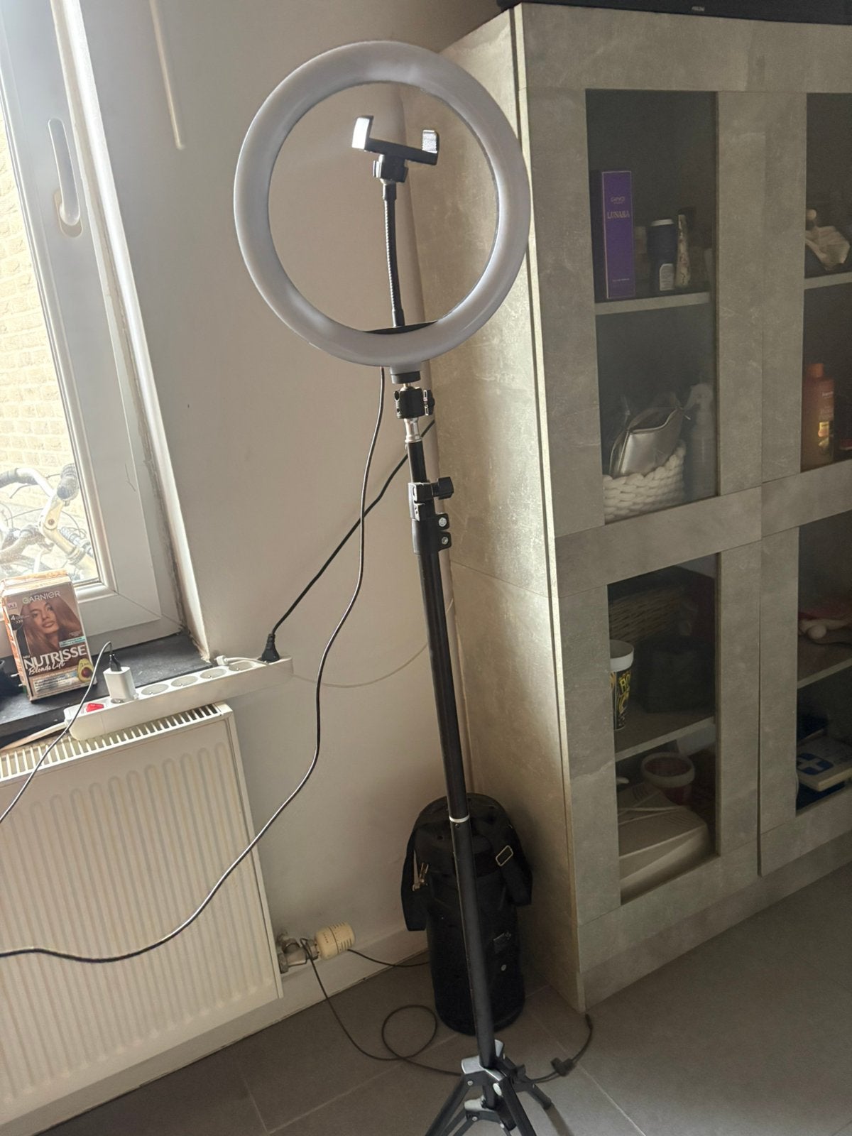 Ringlamp smartphone, Huis en Inrichting, Lampen | Vloerlampen, Ophalen, Zo goed als nieuw