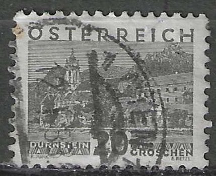 Autriche 1929 - Yvert 382 - Ville de Durnstein (ST), Envoi, Affranchi