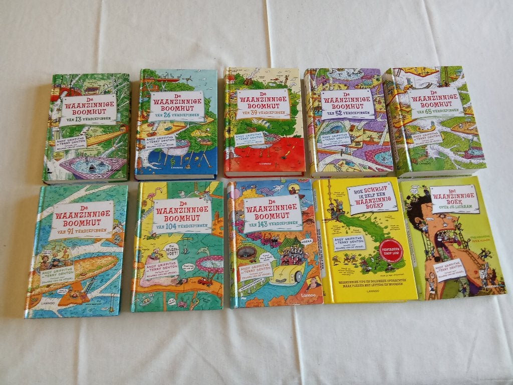 De waanzinnige boomhut 10 boeken in zeer goede staat., Boeken, Ophalen of Verzenden, Zo goed als nieuw, Andy Griffiths; Terry Denton