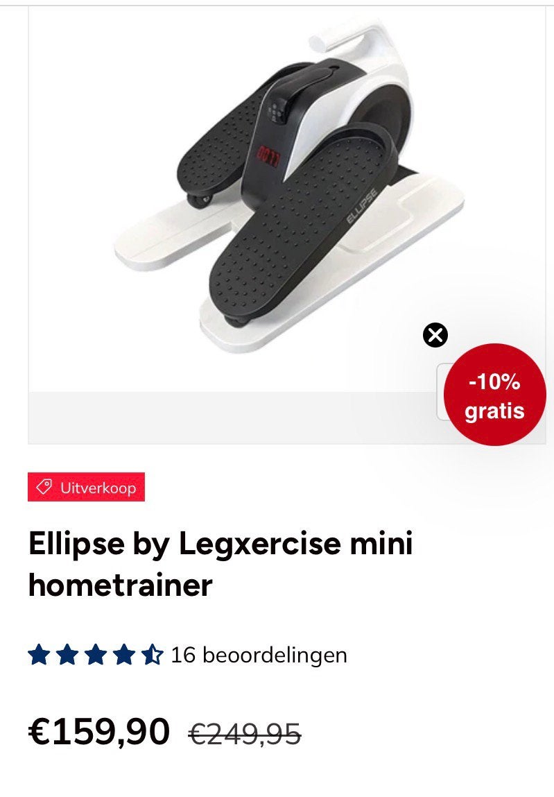Ellipse elektrische benentrainer mini hometrainer., Sport en Fitness, Ophalen, Zo goed als nieuw, Benen, Stoelfiets
