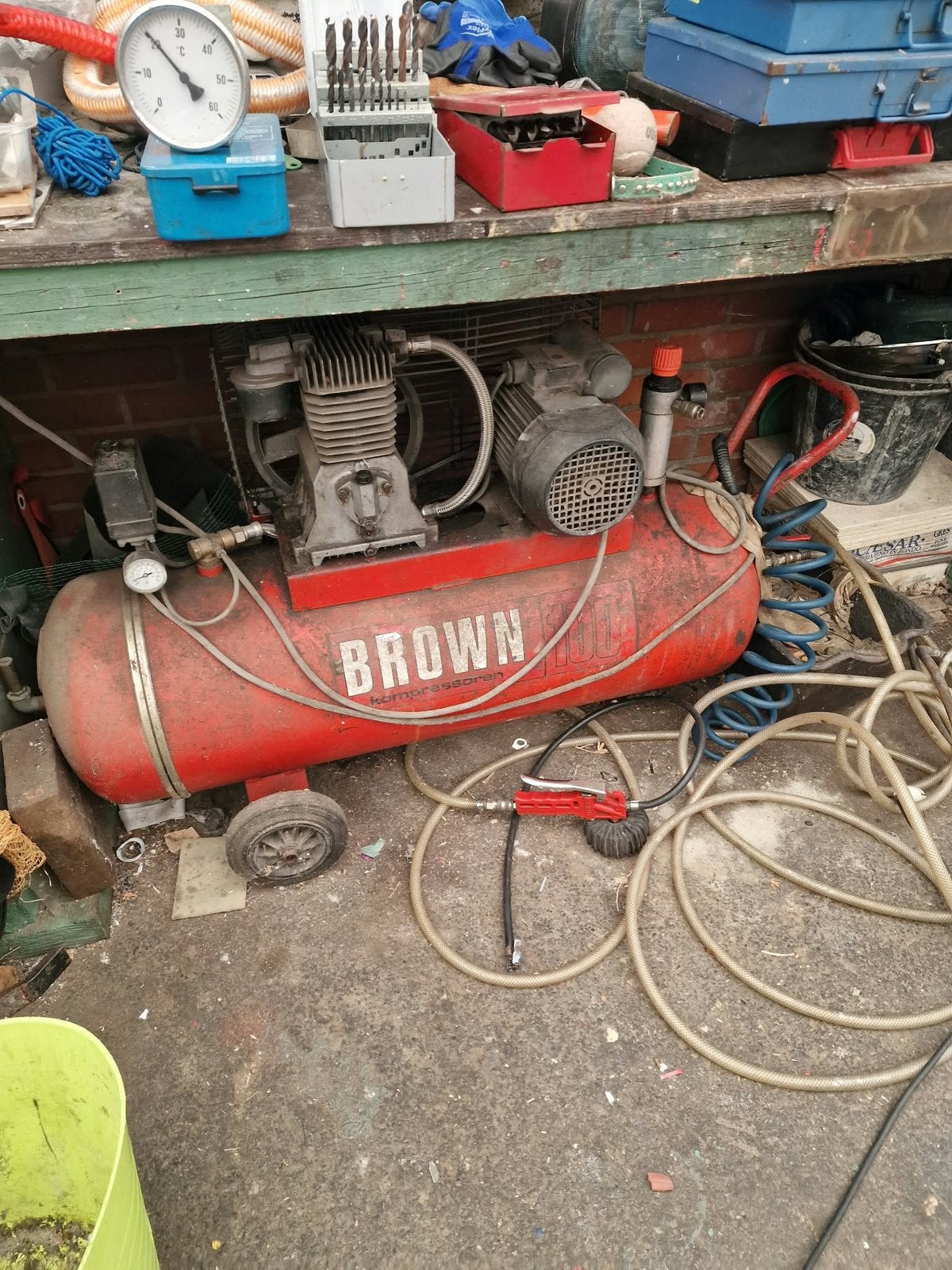 Compresseur 100 litre, Bricolage & Construction, Enlèvement, Utilisé