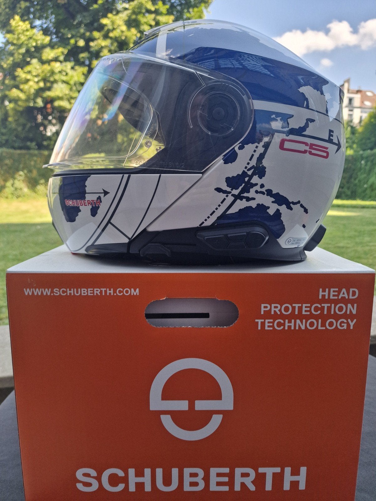 Schuberth c5 globe XXL + Sena sc2 motorhelm, Motoren, Kleding | Motorhelmen, Ophalen of Verzenden, XXL