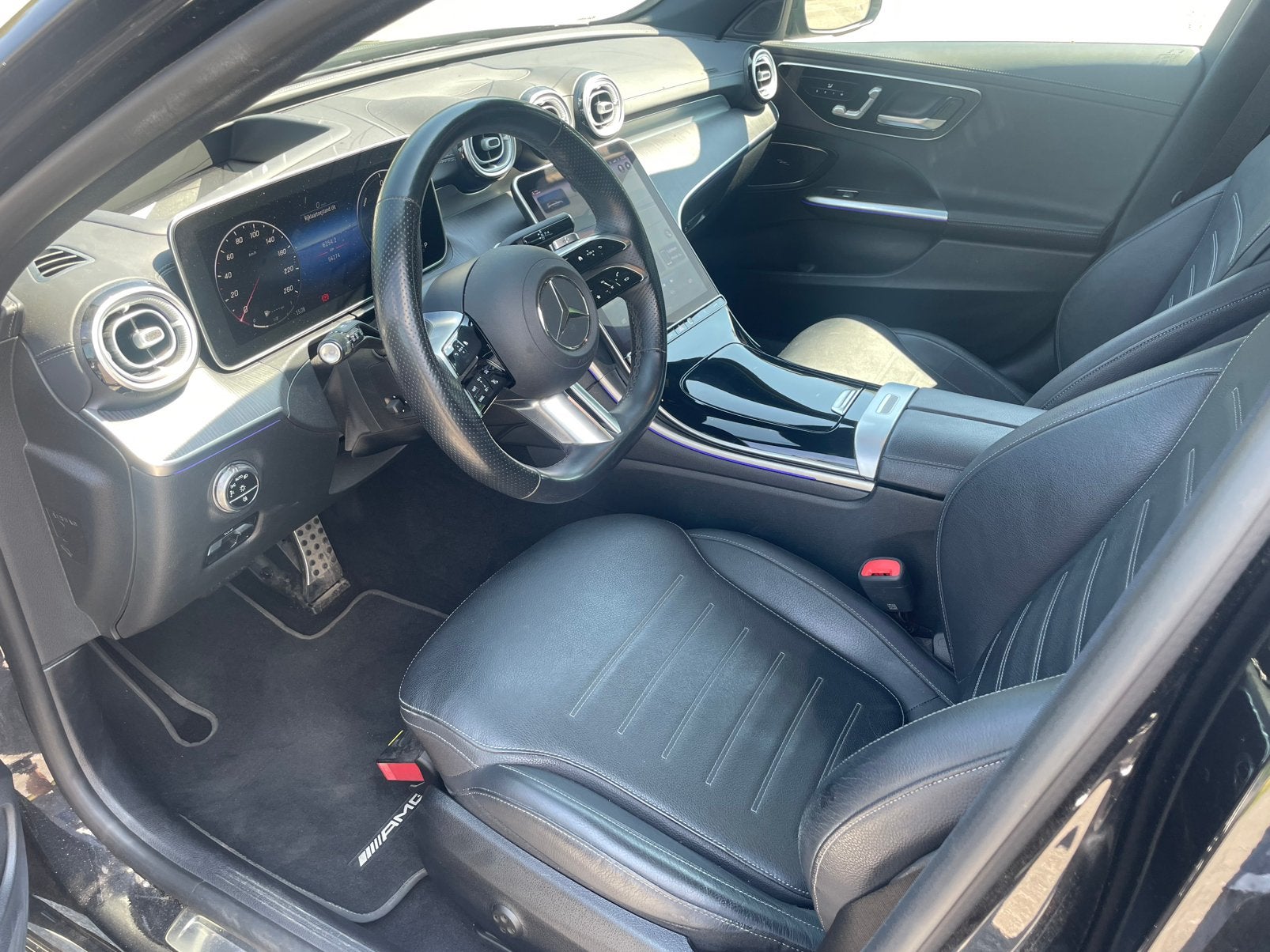 Mercedes 300e hybride amg line, Auto's, Automaat, 130 cc, Parkeerassistent, Zwart