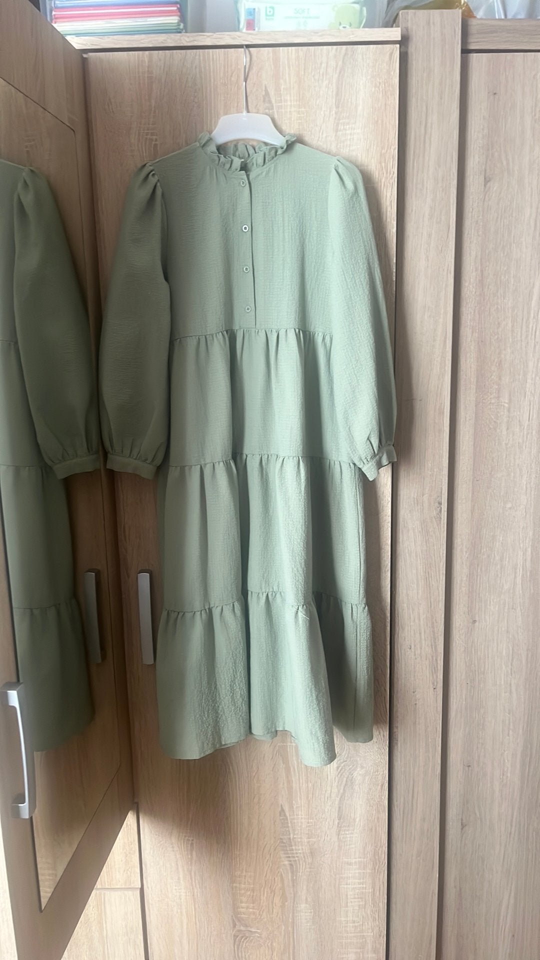 Groene jurk van shein, Kleding | Dames, Jassen | Zomer, Ophalen, Zo goed als nieuw, Maat 34 (XS) of kleiner, Groen