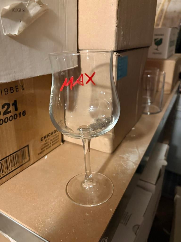 3 stuks Kriek MAXX, Ophalen, Zo goed als nieuw, Glas of Glazen