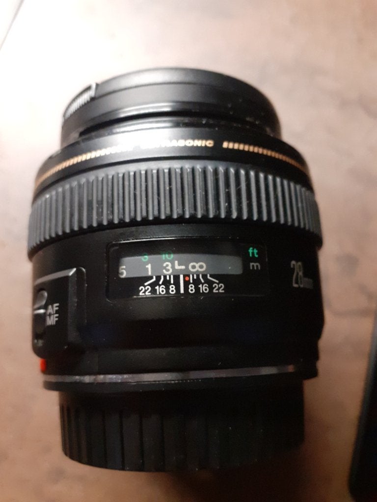 Canon EF 28mm f/1.8 USM, Ophalen of Verzenden, Gebruikt, Groothoeklens
