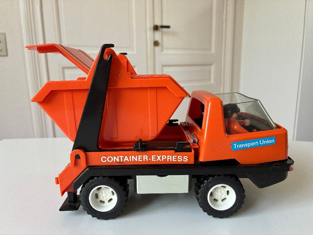 Vintage Playmobil 3471-A Container-Express 1978 + 2 figuren, Enlèvement, Utilisé, Véhicule