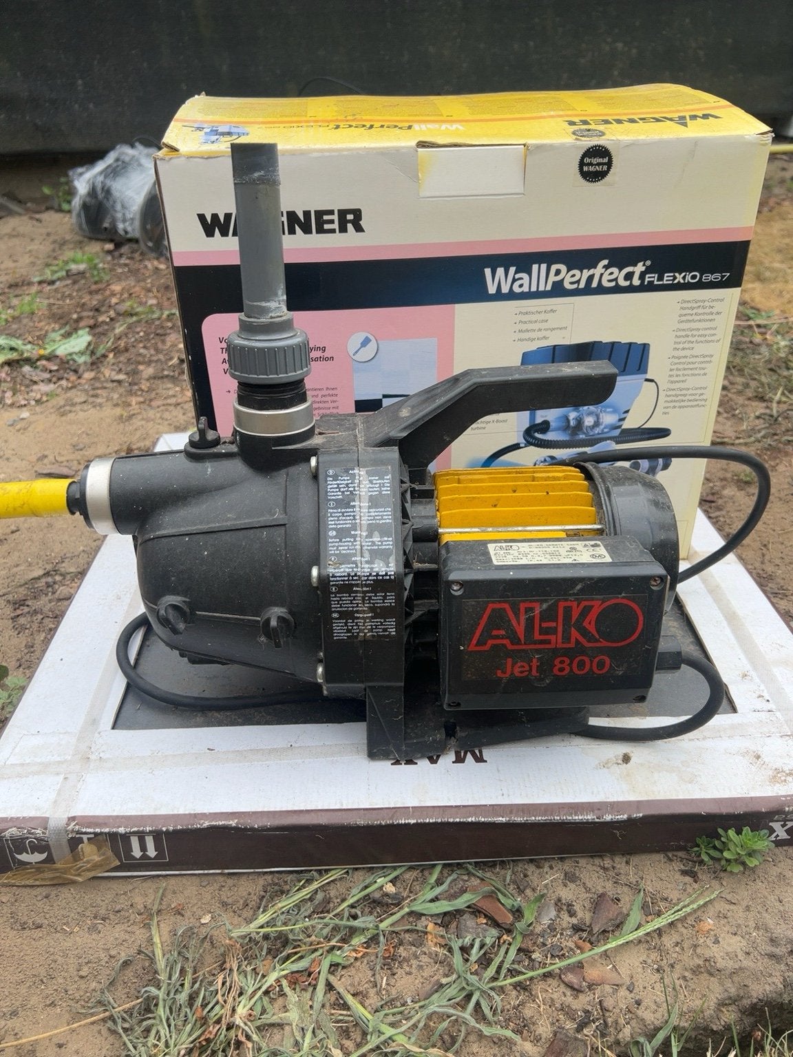AL-KO Jet 800 tuinpomp 800W – Regenwaterpomp – Werkt, Tuin en Terras, Waterpompen, Ophalen, Gebruikt, Elektrisch