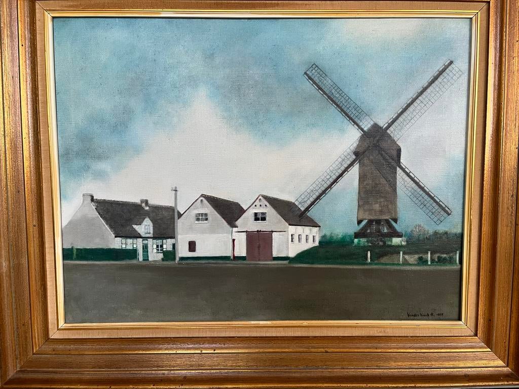 Schilderij molen Sint Martens Latem, Enlèvement ou Envoi