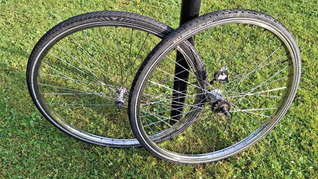 28” INOX retro wielset Sturmey Archer 3 in PERFECTE STAAT, Fietsen en Brommers, Fietsonderdelen, Zo goed als nieuw, Sturmey archer 3 alesa inox retro voorwiel achterwiel wielset