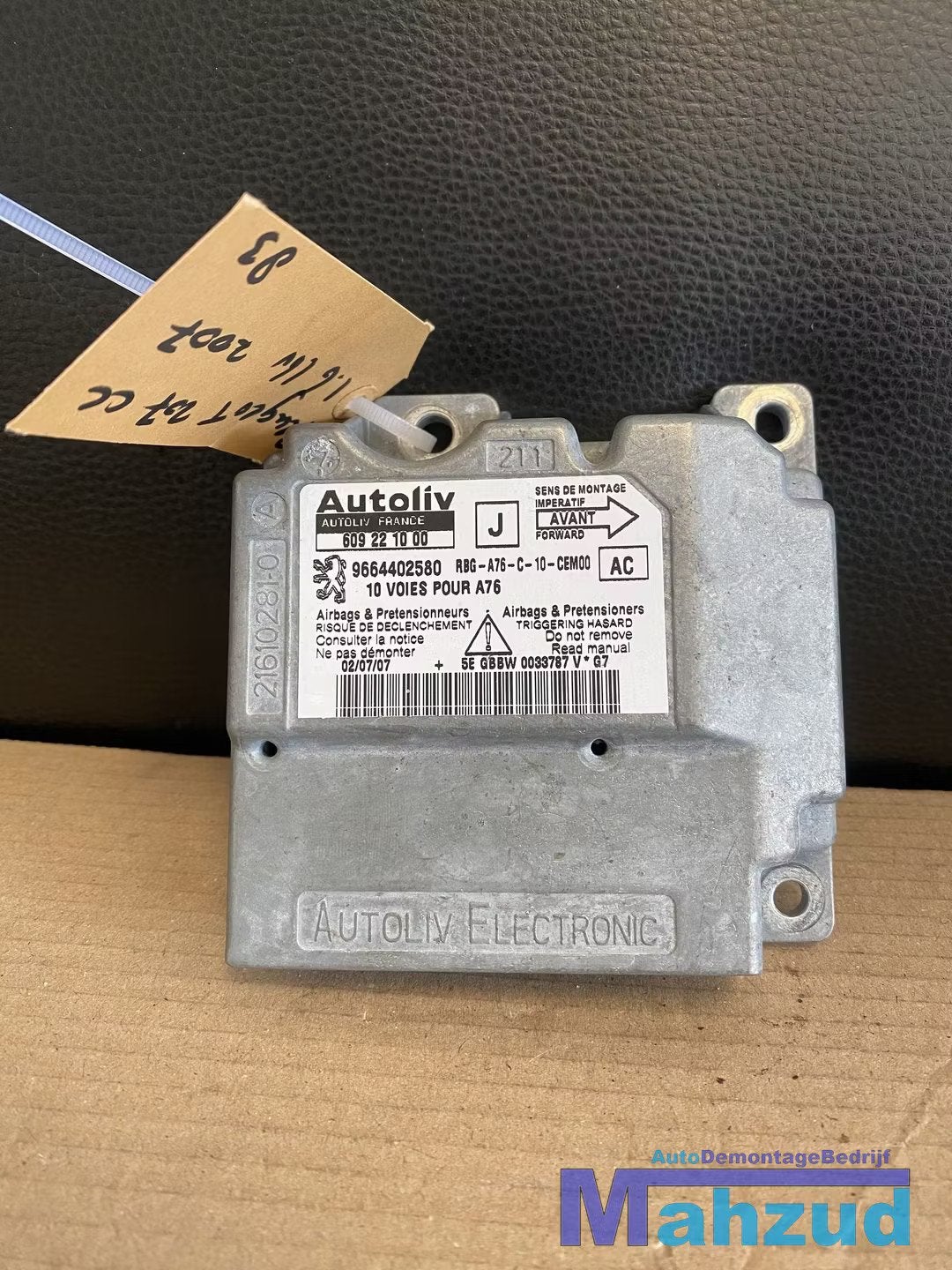 PEUGEOT 207 CC Airbag module 9664402580 2007-2015, Taurusavenue 1
2132 LS  Hoofddorp, NL, Contact.group@renault.com, Stellantis N.V.