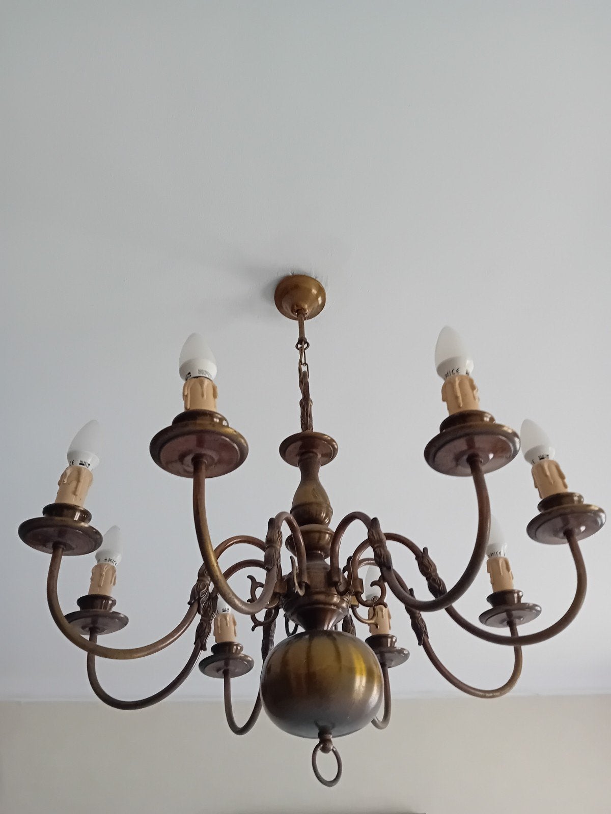 kopern. lusters, Huis en Inrichting, Lampen | Kroonluchters, Ophalen