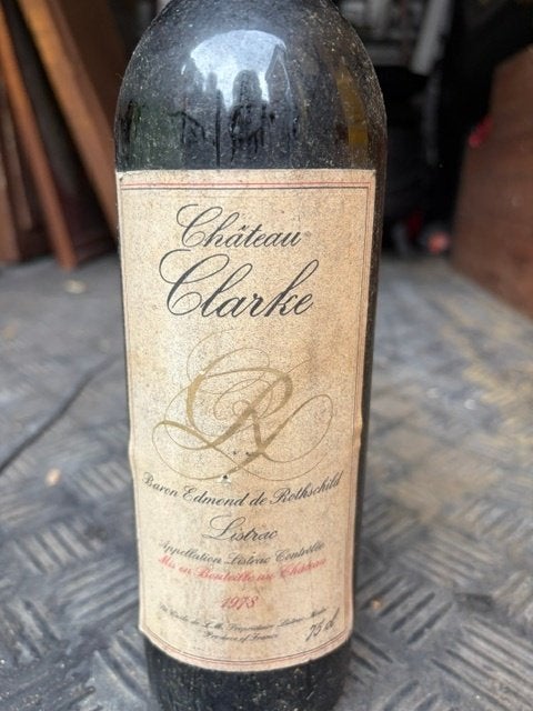 oude fles Listrac van Chateau Clarcke, Verzamelen, Verzenden, Frankrijk, Nieuw, Rode wijn