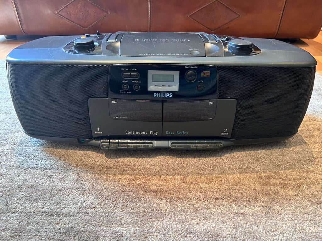Philips AZ 8340 CD Radio Cassette, Audio, Tv en Foto, Radio's, Ophalen of Verzenden, Zo goed als nieuw, Radio