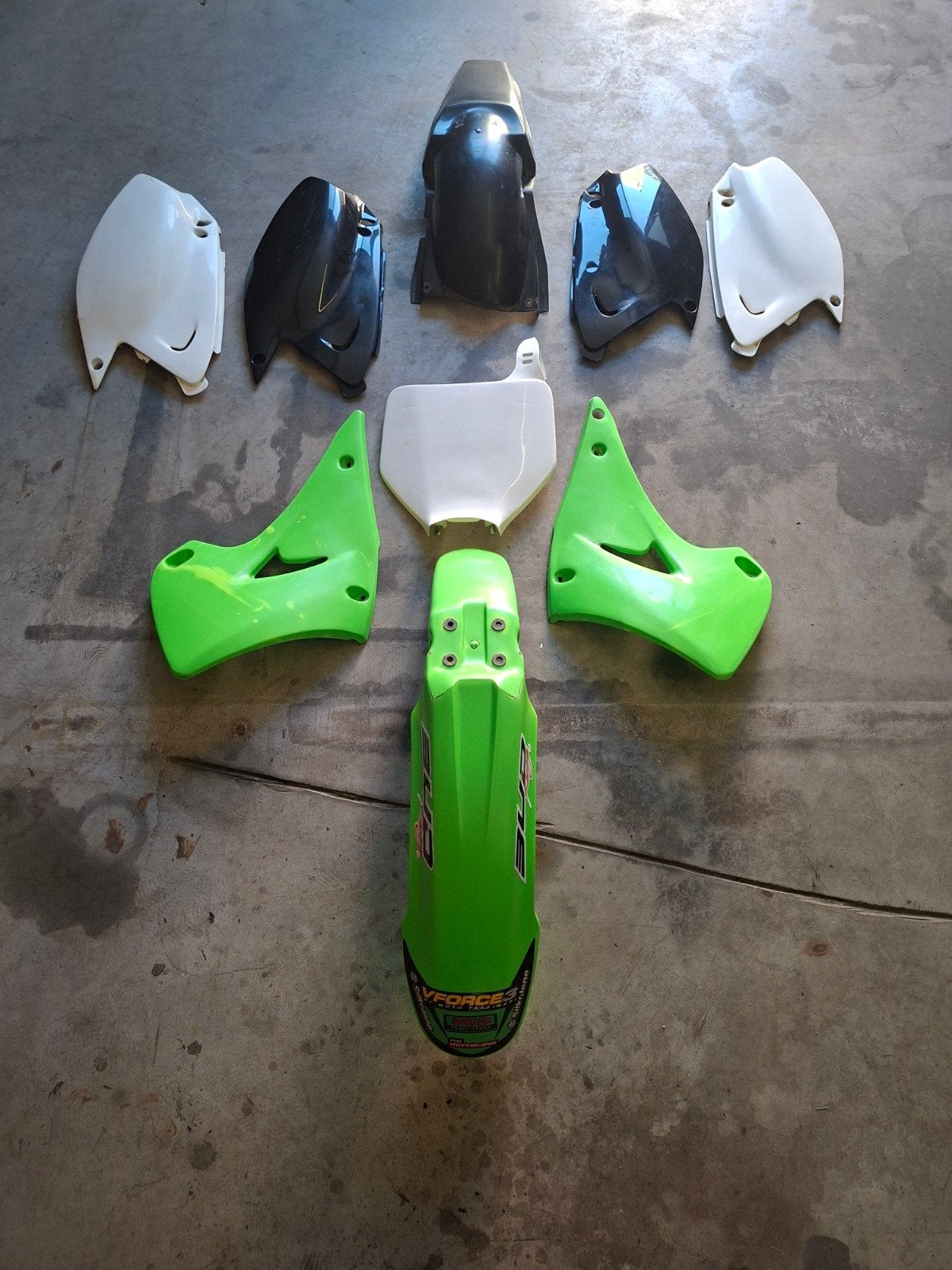Kawasaki KX125 KX250 2003-2008 plastic, Enlèvement ou Envoi, Utilisé