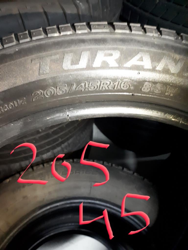 20545r16 205 45 r16 205/45/16 Bridgeston dunlop pirelli, Auto diversen, Autosport-onderdelen, Ophalen of Verzenden