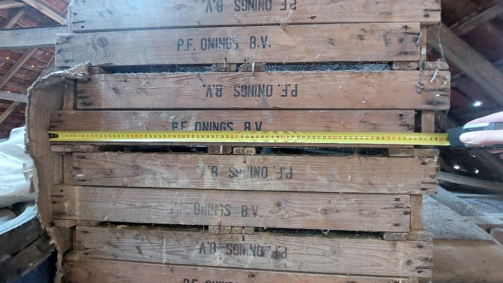 Houten Kisten met Rooster, Doe-het-zelf en Bouw, Kratten en Dozen, Ophalen, Gebruikt, 40 tot 60 cm, 75 tot 100 cm