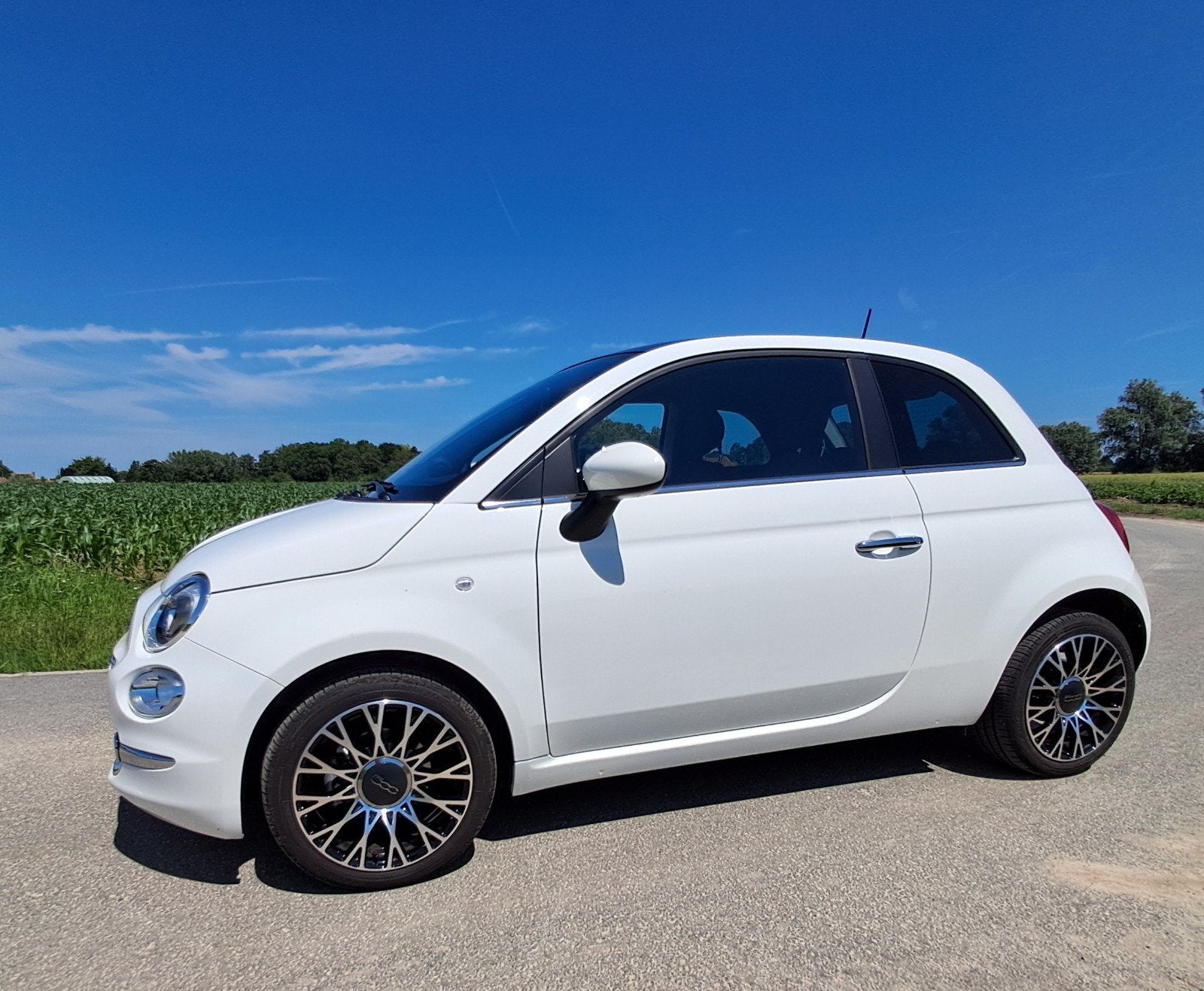 Fiat 500 Dolcevita, Stof, Zwart, Wit, Navigatiesysteem