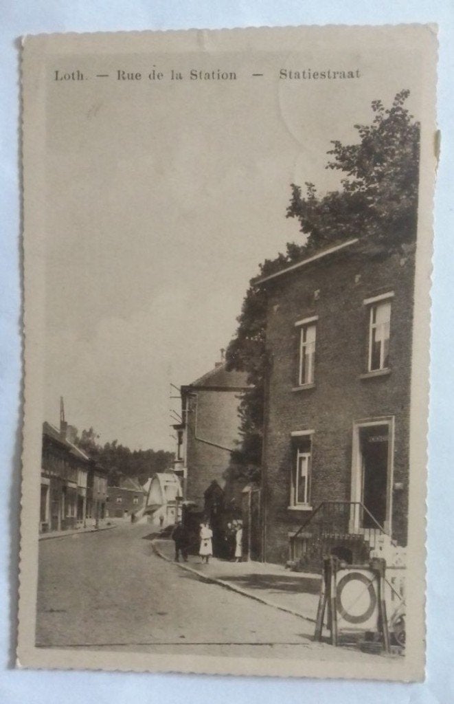 Lot ( Beersel ) Loth rue de la station  statiestraat, Verzamelen, Ophalen of Verzenden, 1920 tot 1940, Gelopen, Vlaams-Brabant