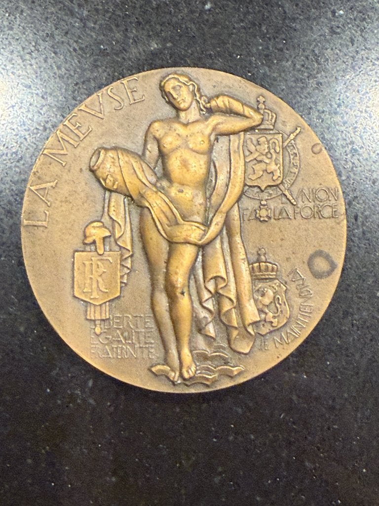 Médaille de bronze lourde au Yacht Club de la Meuse - Caqué, Enlèvement ou Envoi, Bronze