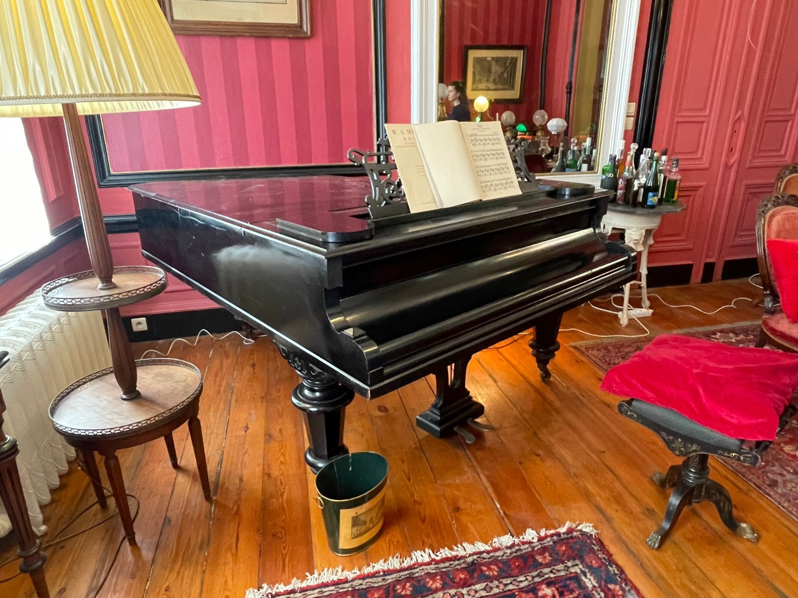Piano Bechstein 1886 noir - 2 m, Muziek en Instrumenten, Piano's, Ophalen, Gebruikt, Zwart, Piano