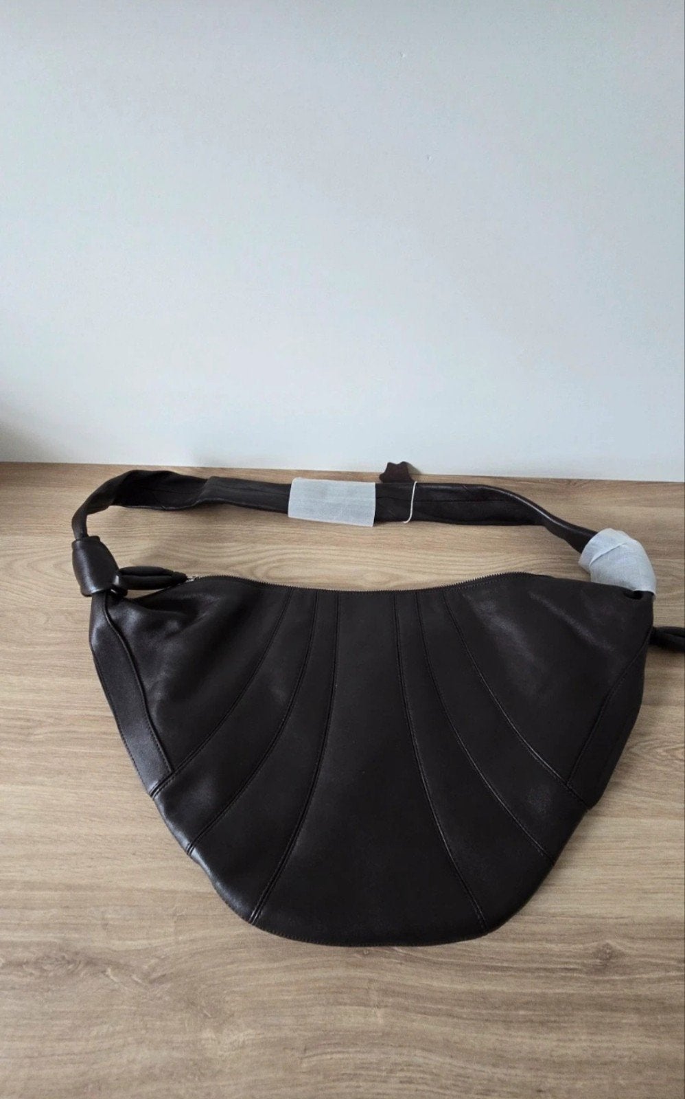 Bruine croissanttas schoudertas + bijpassende portemonnee, Enlèvement ou Envoi, Sac à main
