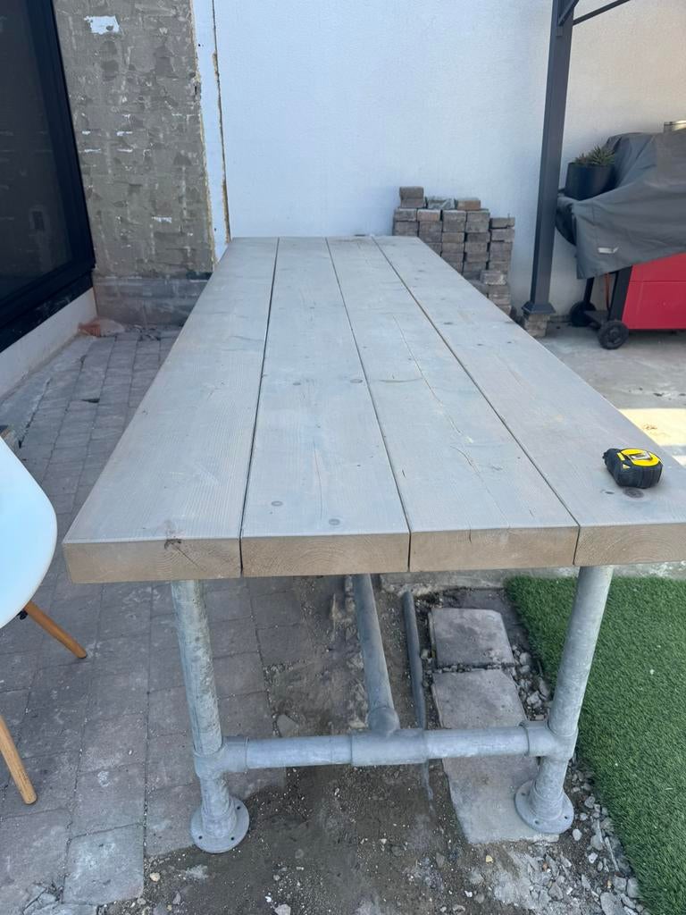 Tuintafel , met 6 stoelen, Ophalen, Zo goed als nieuw