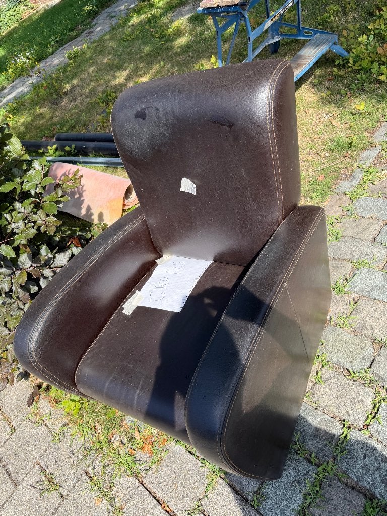 Gratis zetel fauteuil, Ophalen, Gebruikt, 75 tot 100 cm, Leer