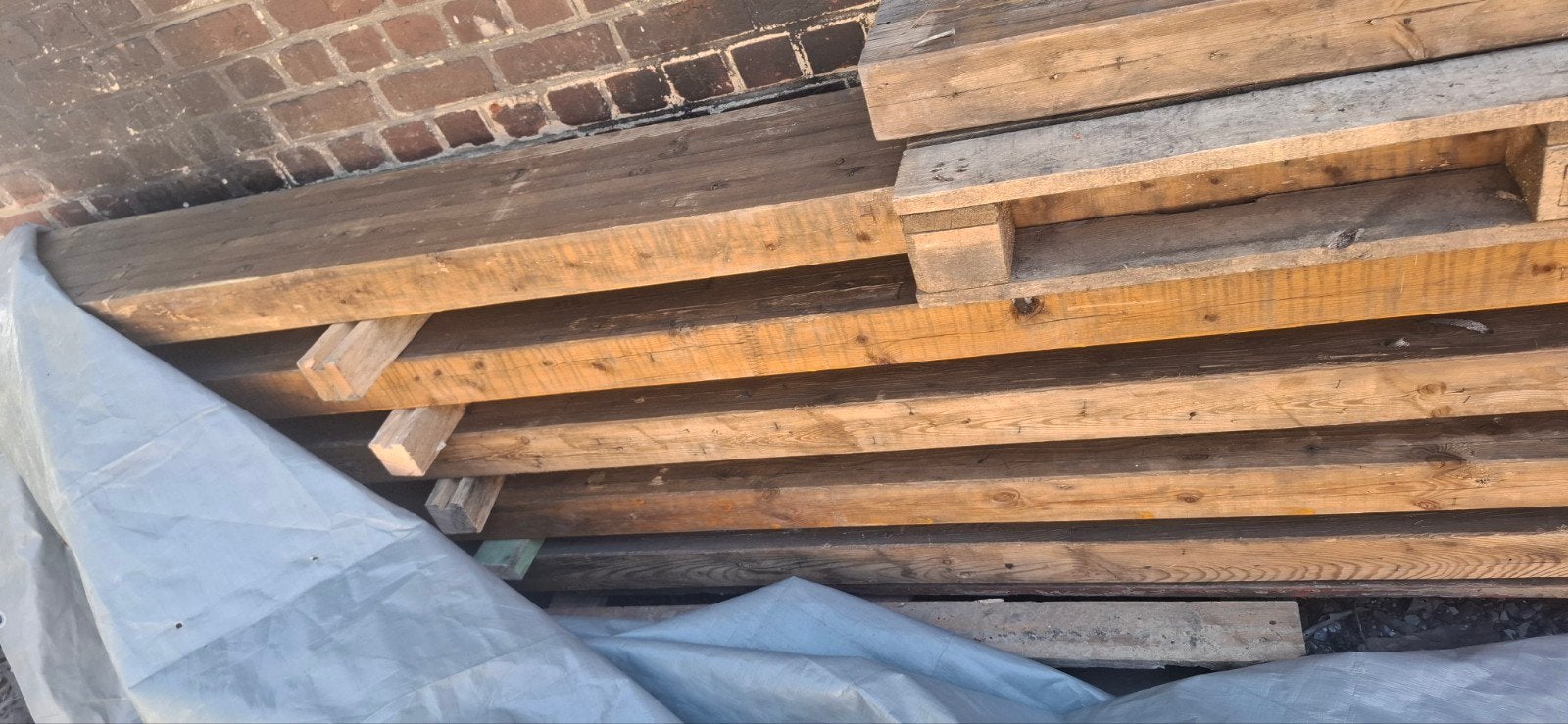 5 gelamineerde balken blijven minimaal 400 cm lang., Doe-het-zelf en Bouw, Hout en Planken, Ophalen