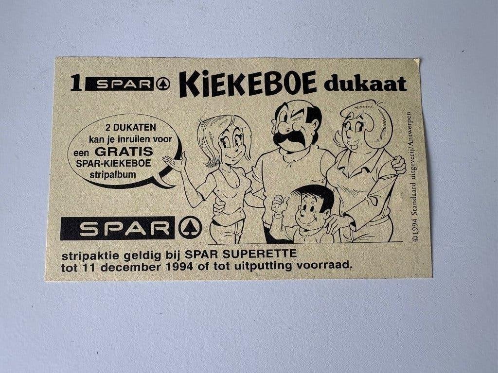 Kiekeboe dukaat, Ophalen of Verzenden, Overige figuren, Zo goed als nieuw, Plaatje, Poster of Sticker