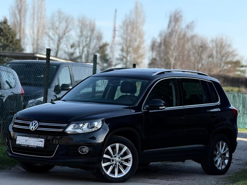 Volkswagen Tiguan 1.4 TSI • GPS • LED • Panoramadak, Auto's, 4 cilinders, Zwart, Leder, 5 deurs