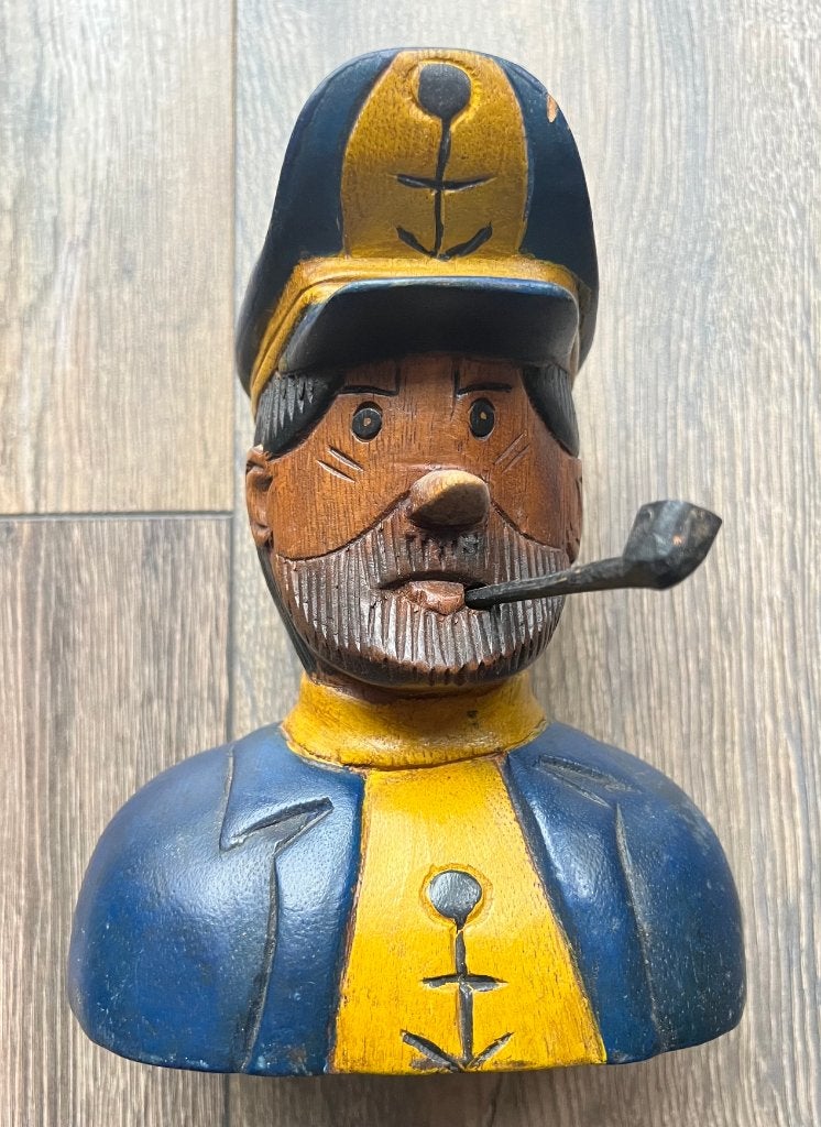 buste en bois représentant le célèbre Capitaine Haddock, Collections, Personnages de BD, Enlèvement ou Envoi, Autres personnages