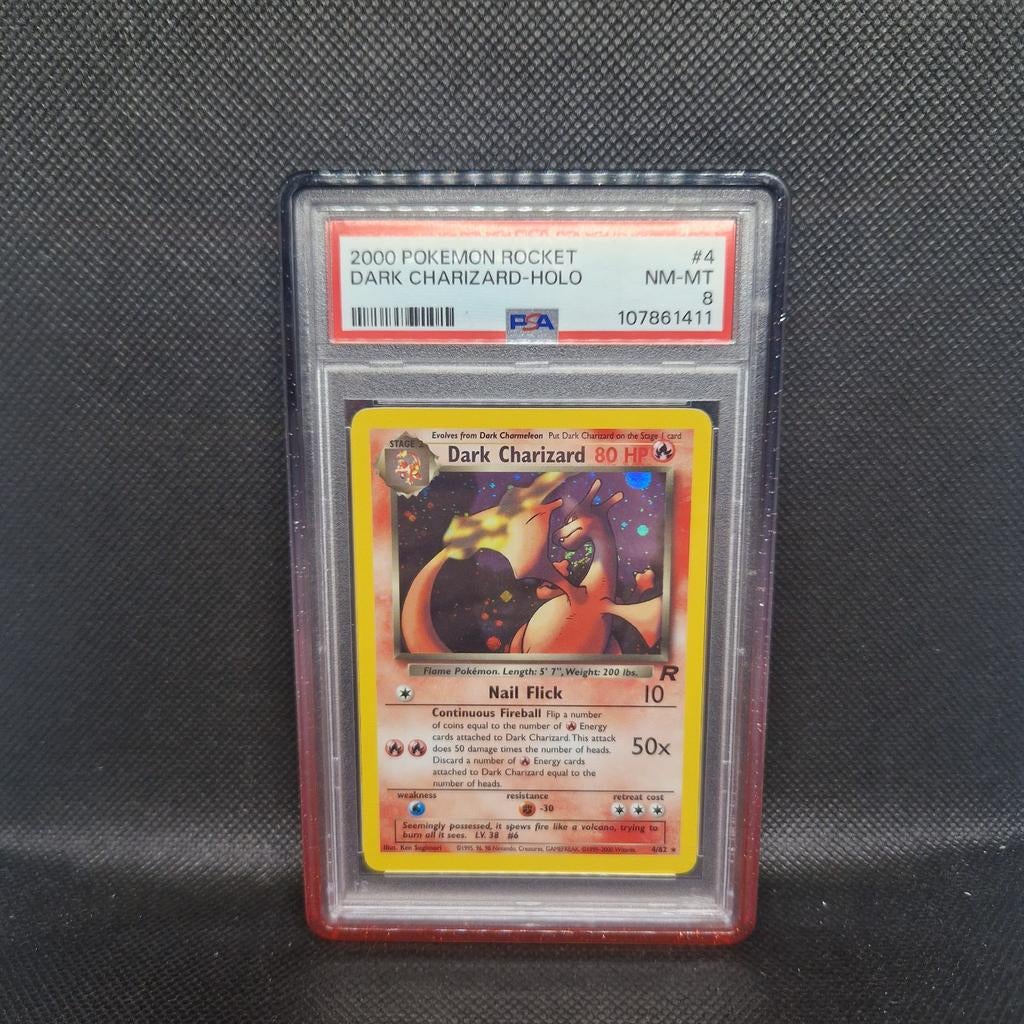 Fusée Holo Dark Charizard PSA 8, Enlèvement ou Envoi
