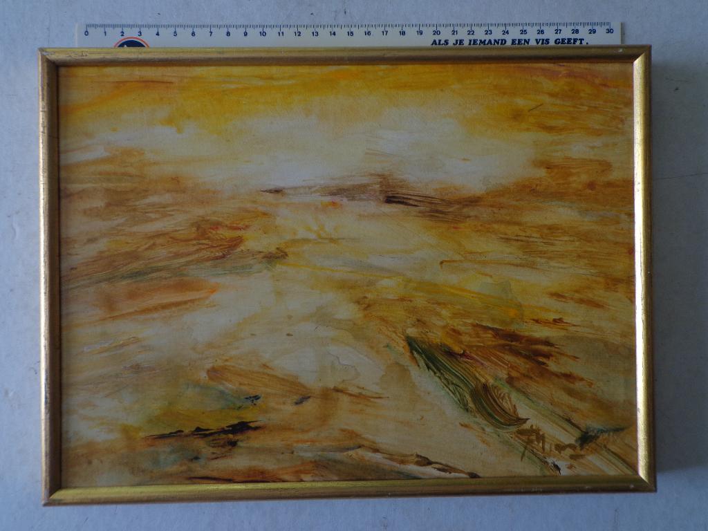 schilderij van Frans Minnaert "Abstracte compositie", Ophalen of Verzenden