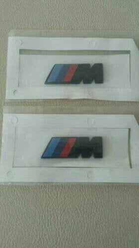 Bmw spatbord m logo's 45 mm x 15 mm chroom of zwart, Links, Nieuw, Ophalen of Verzenden, Spatbord