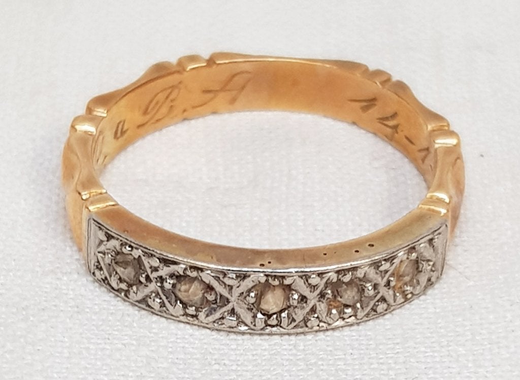 Bague de fiançailles en diamant 18 carats., Bijoux, Sacs & Beauté, Bijoux anciens, Enlèvement ou Envoi, Or, Bague, Avec pierre précieuse