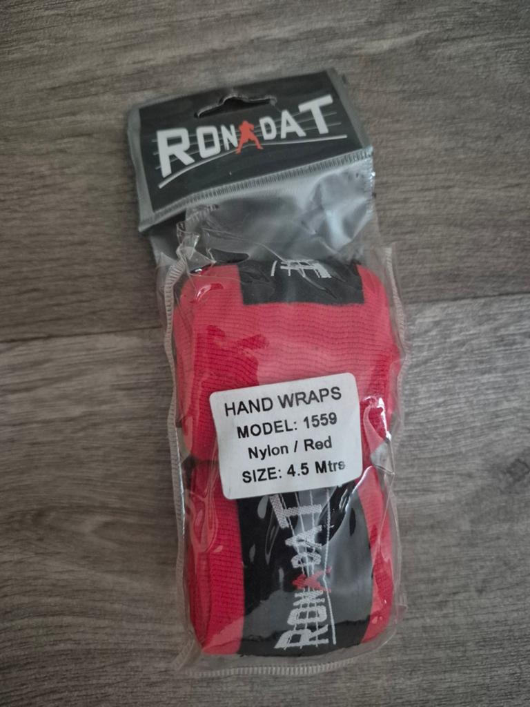 Nieuwe Ron Dat boksbandages rood (4.5m), Ophalen of Verzenden