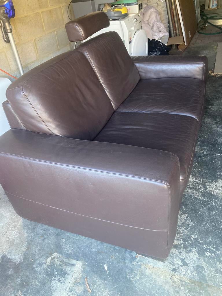 Natuzzi lederen zetel gratis, Huis en Inrichting, Ophalen, Gebruikt